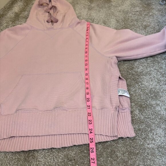 American Eagle Women’s Hoodie Pink Size XS Pullover Front Pocket Split Hem - Picture 4 of 7